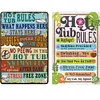 2pcs - Warning Hot Tub Rules - Vintage Metal Signs(12*16Inch)