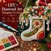 DIY 5D Gemstone paintings Christmas Stocking Diamond Painting Pendant (Double-Sided)