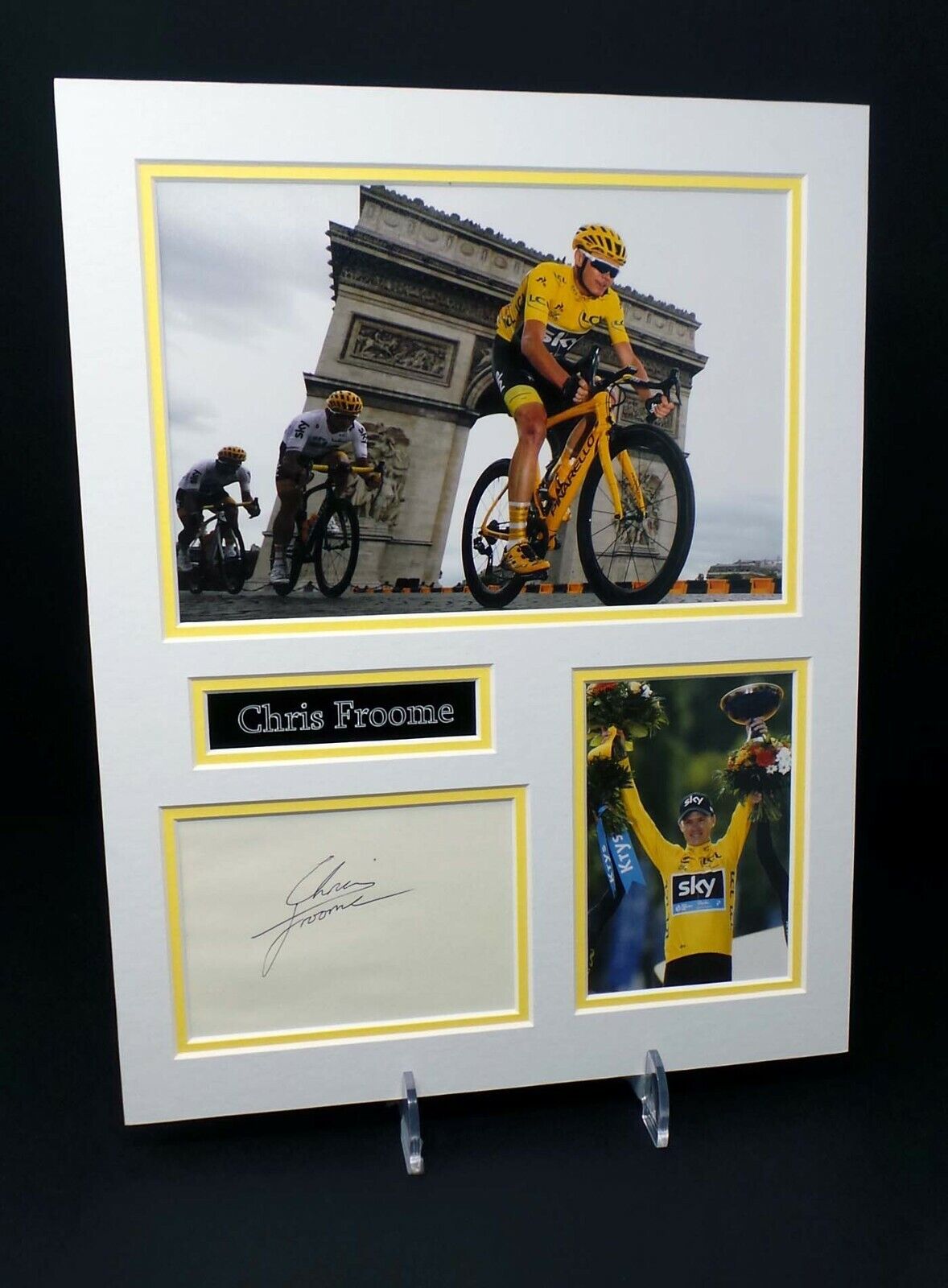 Chris FROOME Tour de France Winner Signed & Mounted Photo Poster painting Display AFTAL RD COA