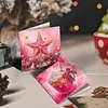 Pink Christmas DIY Diamond Painting Greeting Cards with Envelopes