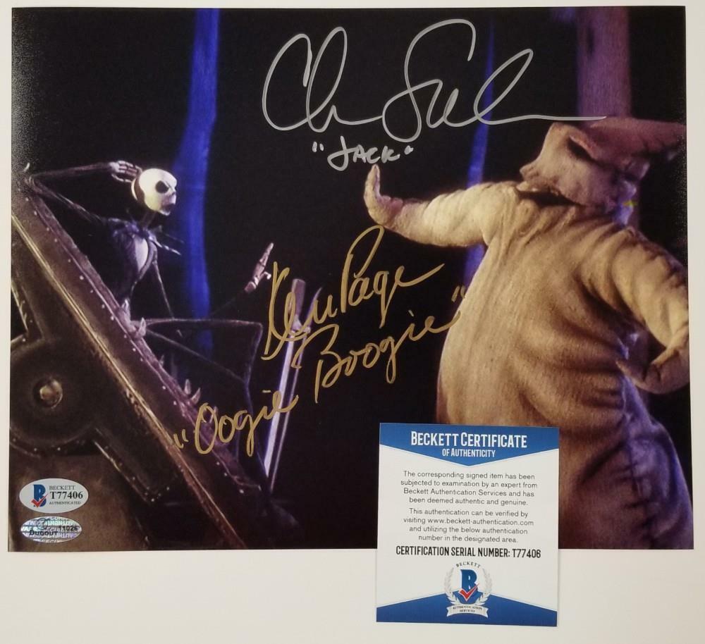 Chris Sarandon & Ken Page signed Nightmare 8x10 Photo Poster painting #1 Jack Oogie B ~ BAS COA