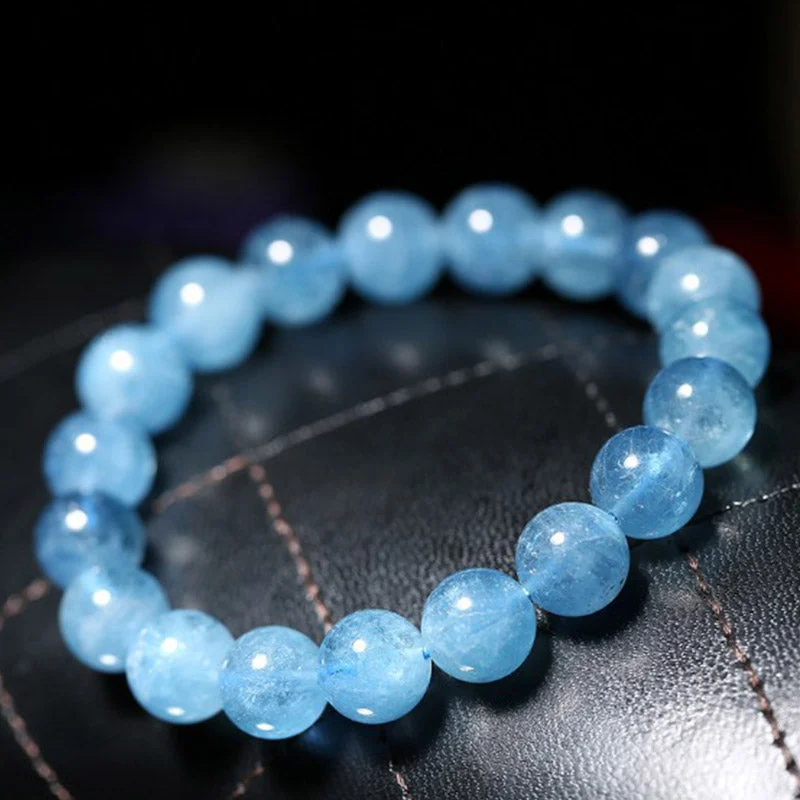 Aquamarine Beads Peace Healing Bracelet