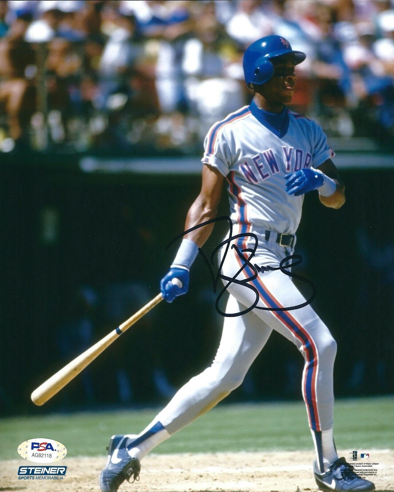 Darryl Strawberry Signed Baseball 8x10 Photo Poster painting PSA AG82118