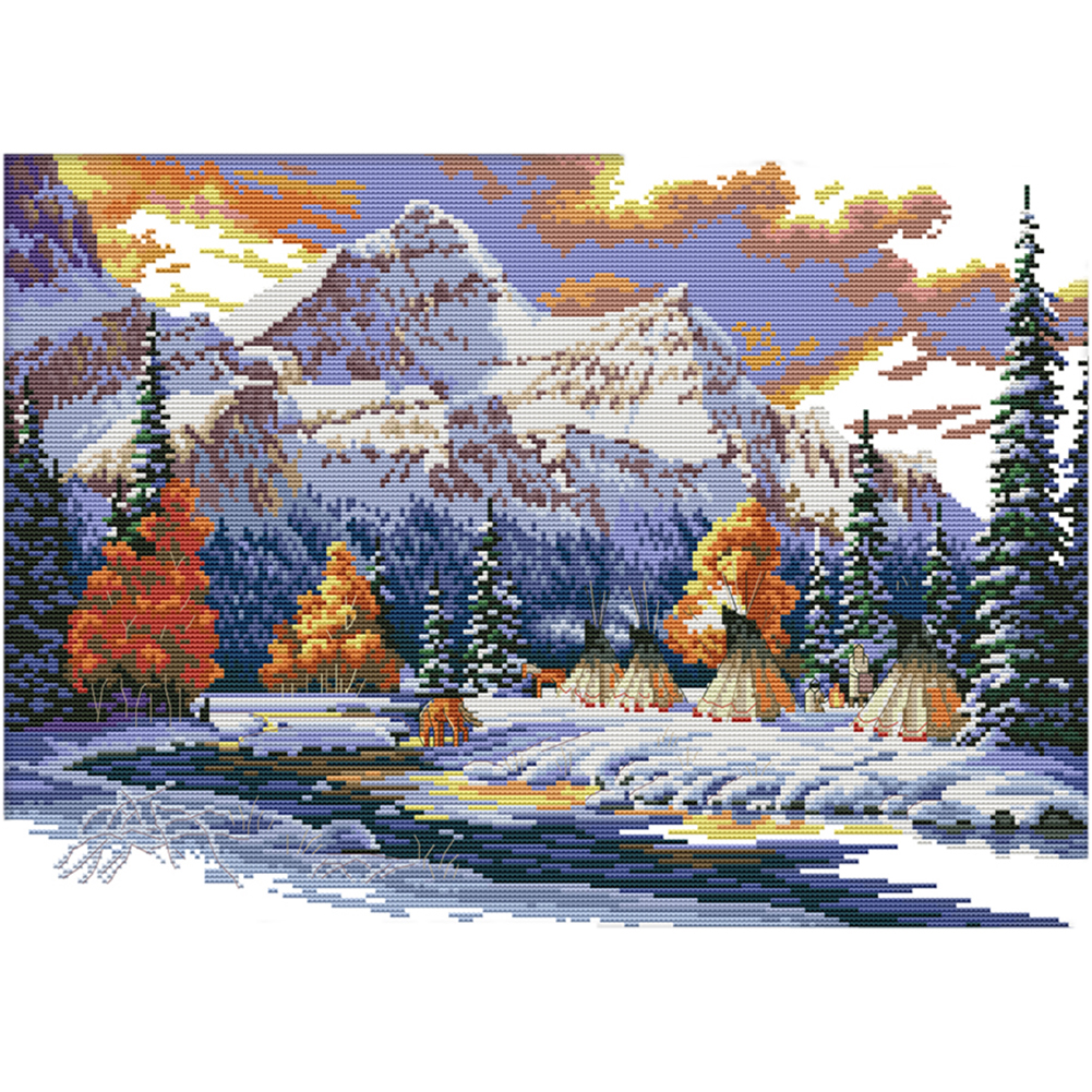 

49*36CM - 14CT Stamped Cross Stitch-Scenery Series, 501 Original