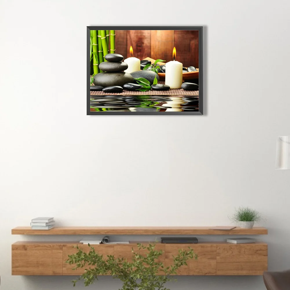 Full Round Diamond Painting 40*30cm - Zen Pebbles