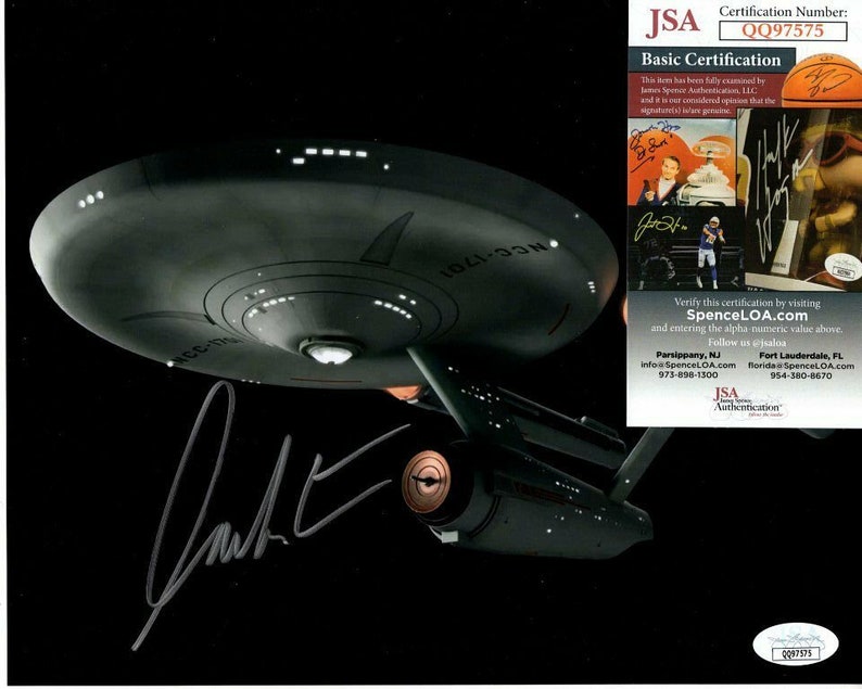 William shatner signed star trek capt james t. kirk enterprise 8x10 Photo Poster painting jsa