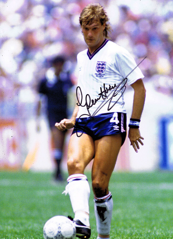 Glenn Hoddle AUTHENTIC SIGNED England Football 16x12 Photo Poster painting AFTAL COA