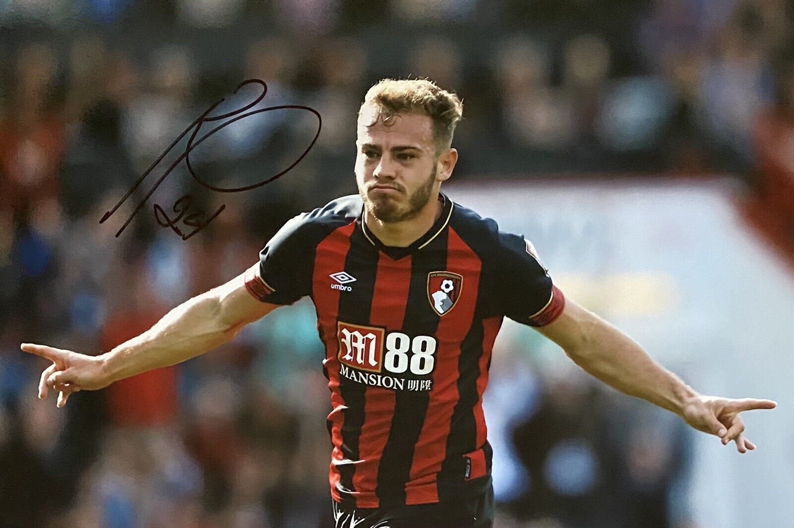 Ryan Fraser Genuine Hand Signed Bournemouth AFC 12x8 Photo Poster painting