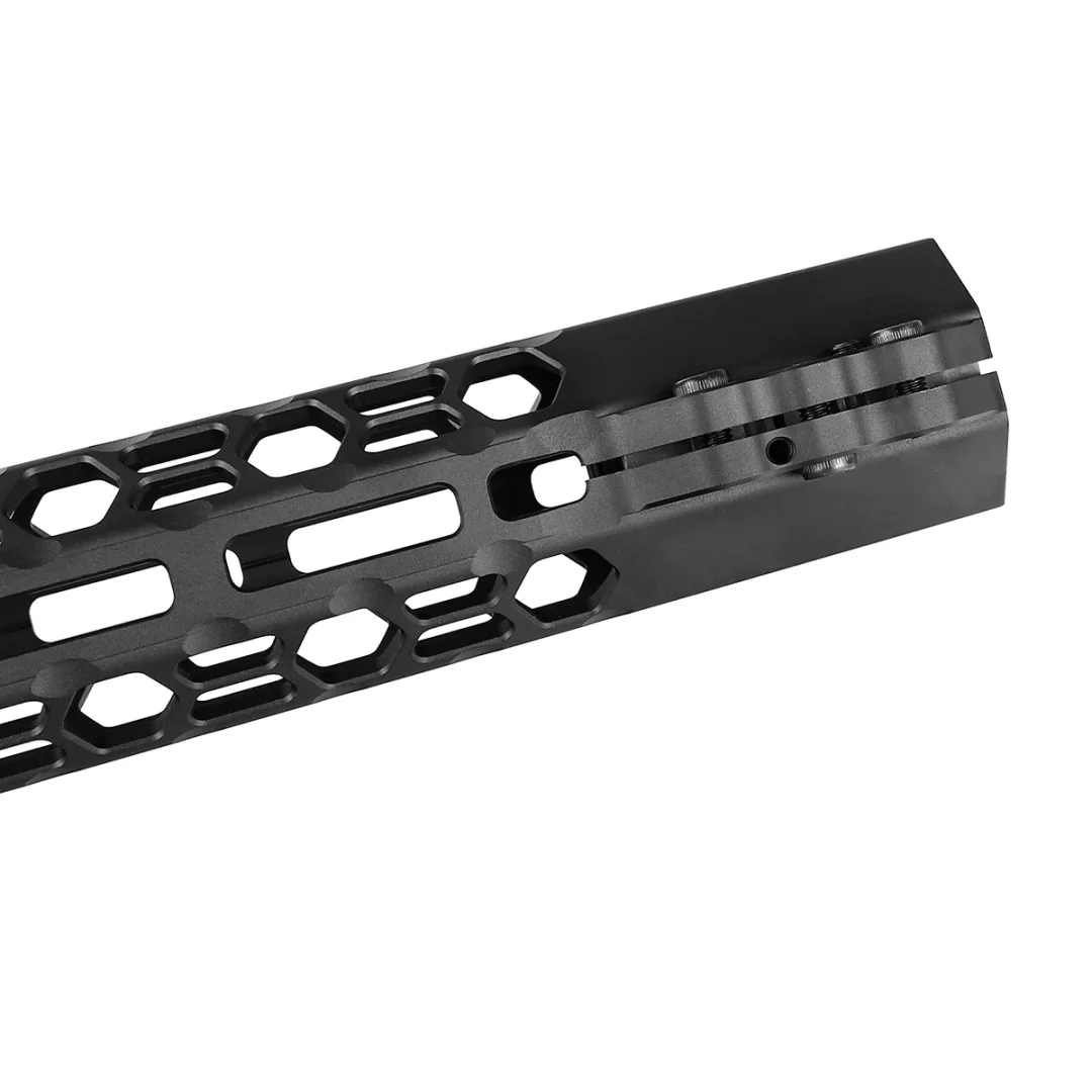 ohhunt® High Profile AR-10 LR308 M-lok Free-Float Handguard with Angle Cut Front 15" 17"