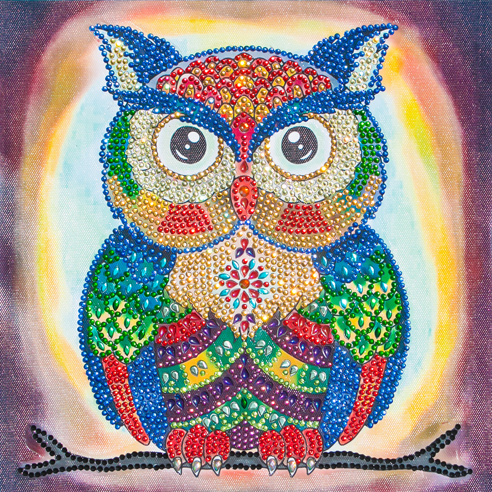 

30*30CM - Special Shaped Diamond Painting - Lovely Owl, 501 Original
