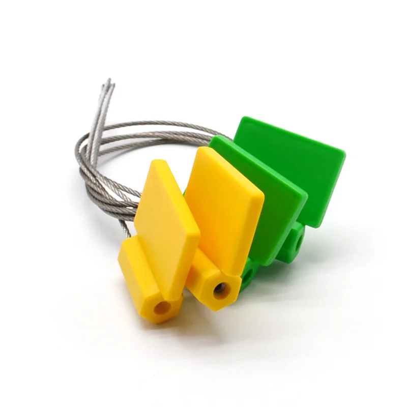 Factory price custom galvanized steel wire disposable tamper proof security UHF RFID cable seal lock