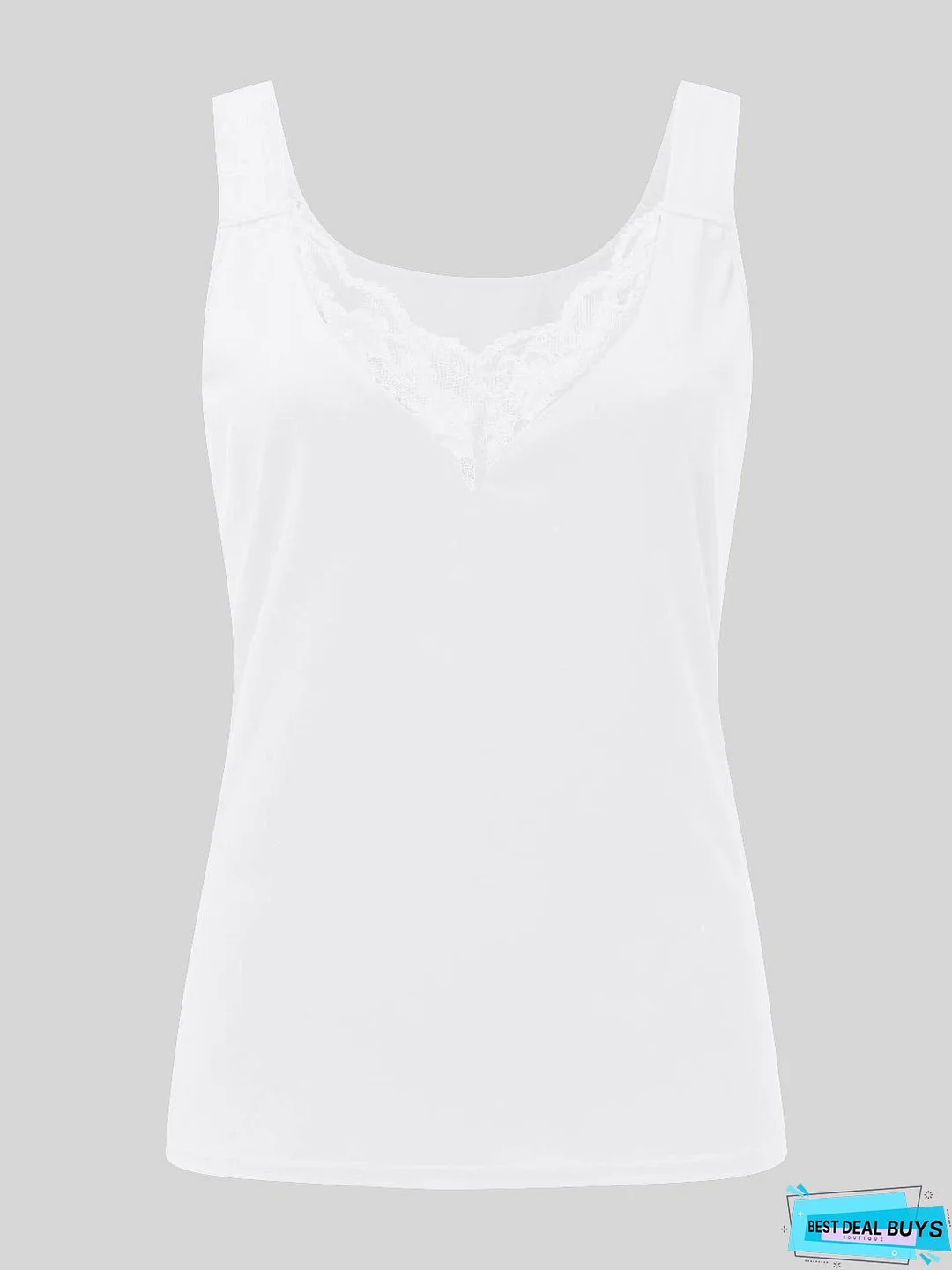 Full Size Lace Detail Sweetheart Neck Tank