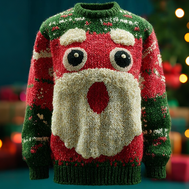 Men's Christmas Ugly Pattern Art Knit Pullover Sweater elevenforest