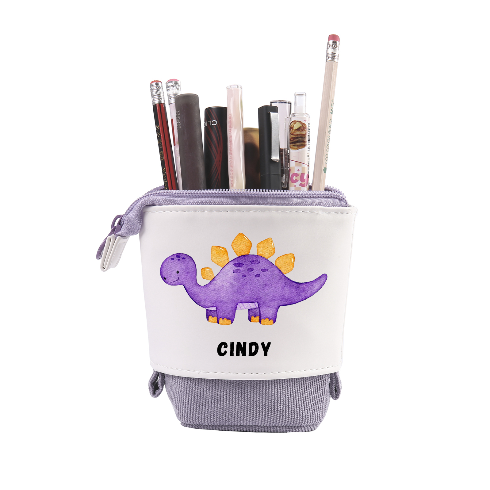 Personalised Pencil Case Custom Name & Dinosaur Pattern Pen Pouch Back To School Gift for Boys Girls-Jessemade AU