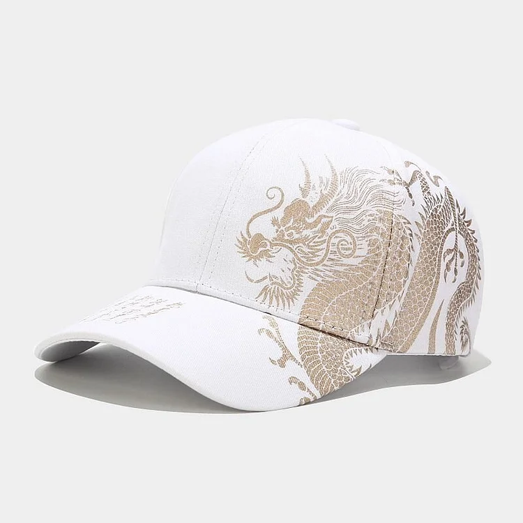 Chinese Dragon Pattern Baseball Cap Men Women Outdoor Casual Peaked CapSun Protection Summer Sun Hat