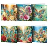 (US Local)6Pcs Diamond Painting Greeting Card Butterfly Diamond Handmade Card for Friends