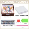 (US Local)Wooden 5D Diamond Painting Kit Note Box DIY Diamond Art Notepad Box (Cat Angel)