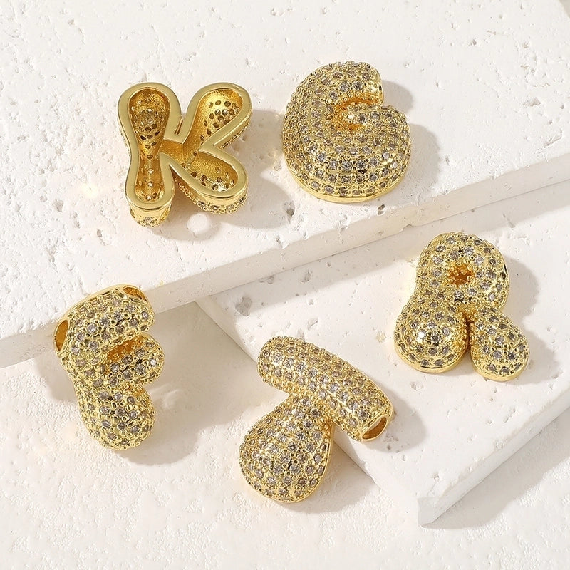 Copper Plating Letter Pendant Necklace