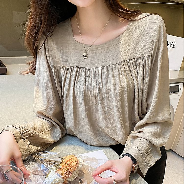 Long Sleeve A-line Casual Shirts & Tops QueenFunky