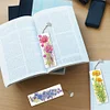 3Pcs Special Shape Flowers Diamond Painting Bookmark with Pendant for Book Lover