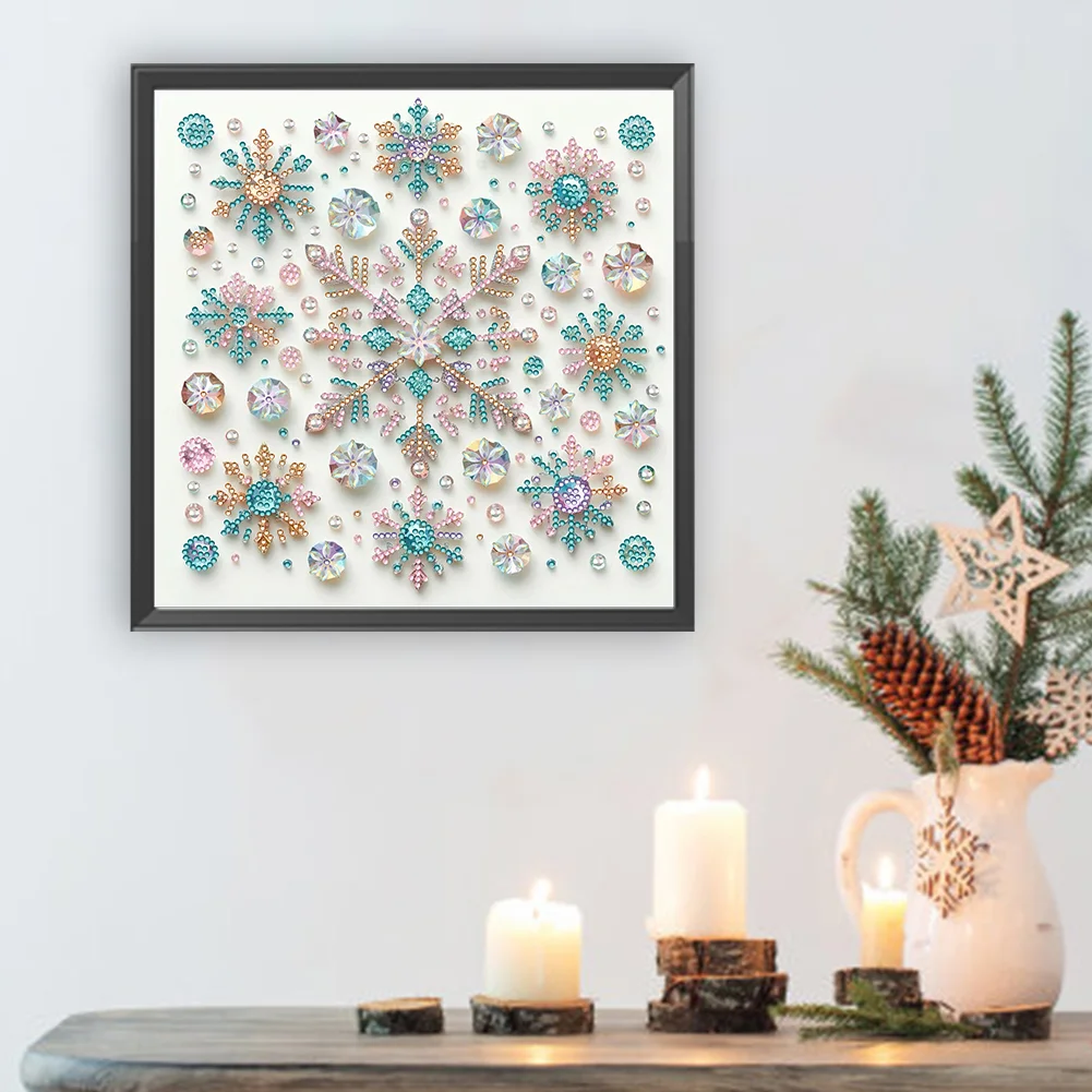 Snowflake1 - Partial Special Shaped Drill Diamond Painting Kits (Canvas|30*30cm)
