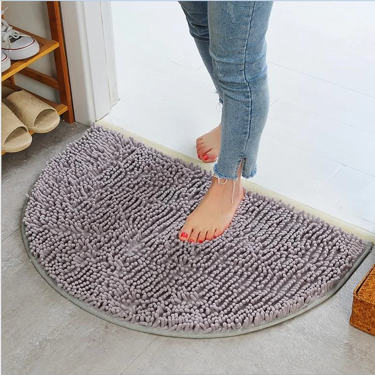 40X60cm Soft Carpet Slip-resistant Bathing Room Rug Floor Door Mat Dirt Barrier Semi Circle Floor Door Cushion Mat Rug