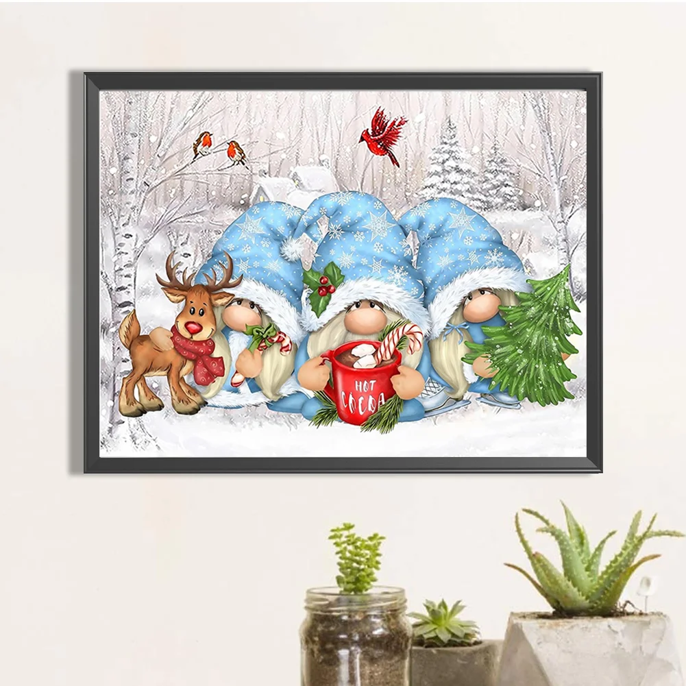 Diamond Painting - Full Square Drill - Winter Gnome(Canvas|40*30cm)