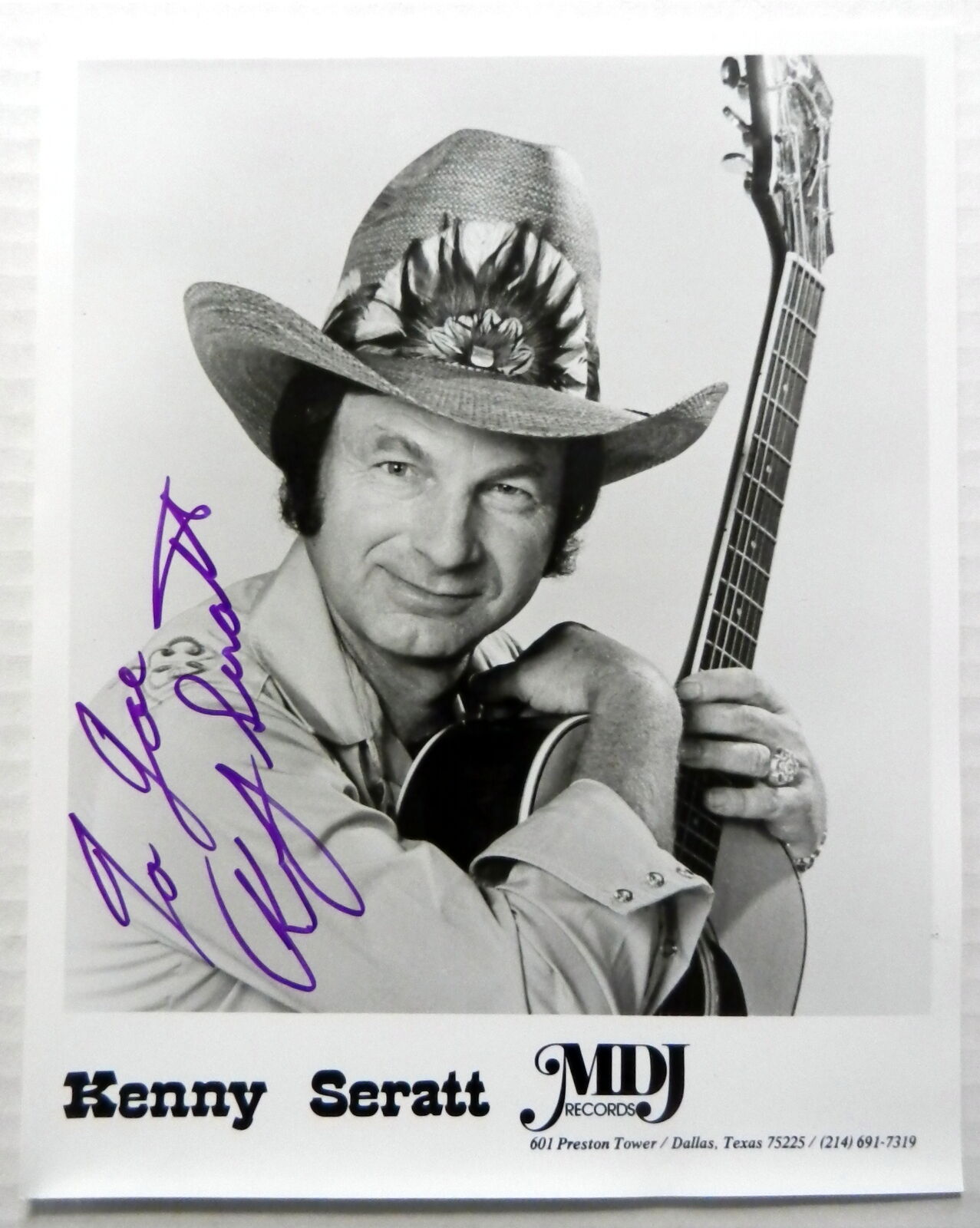 KENNY SERATT 8 x 10 PROMO Photo Poster painting 70's COUNTRY WESTERN Singer Song Writer