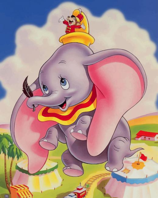 

Dumbo Elephant – Paint By Numbers - 40*50CM, 501 Original