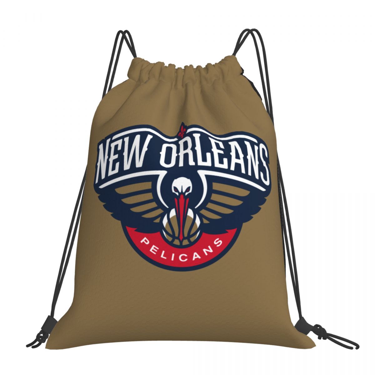 New Orleans Pelicans Logo Foldable Sports Gym Drawstring Bag