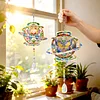 2pcs DIY Diamond Painting Butterfly Wind Chimes Crystal Window Suncatcher Craft Set Birthday Gifts Home Garden Decor