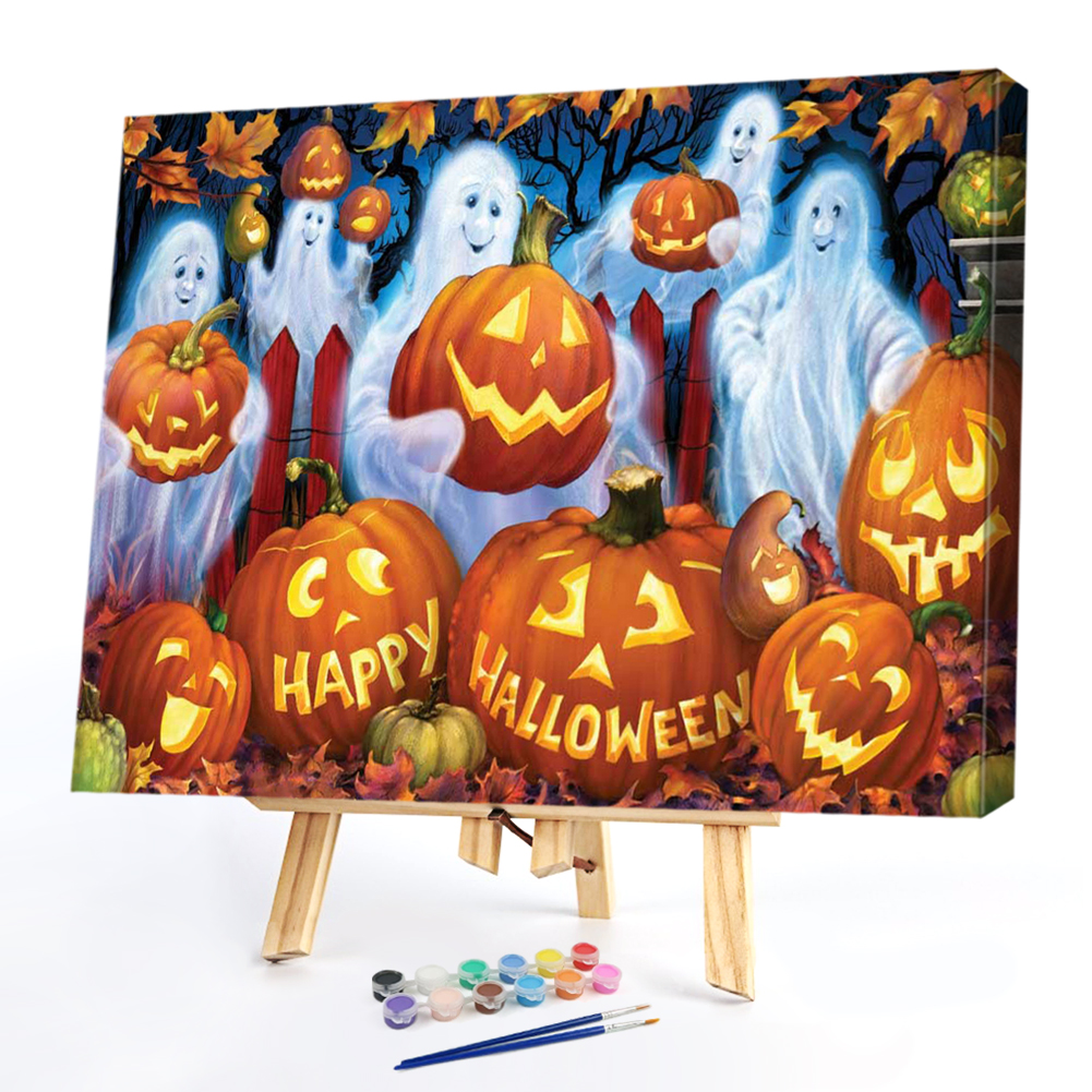 

50*40CM - Paint By Numbers - Horror Pumpkin, 501 Original