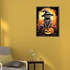 Diamond Painting-DIY Full Round Drill Black Cat Pumpkin Lamp