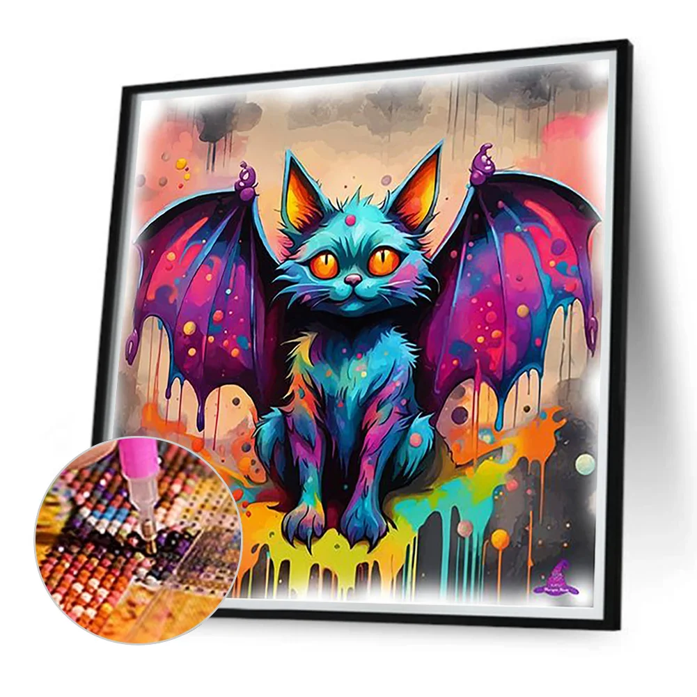 Diamond Painting - Full Round Drill - Bat(Canvas|40*40cm)