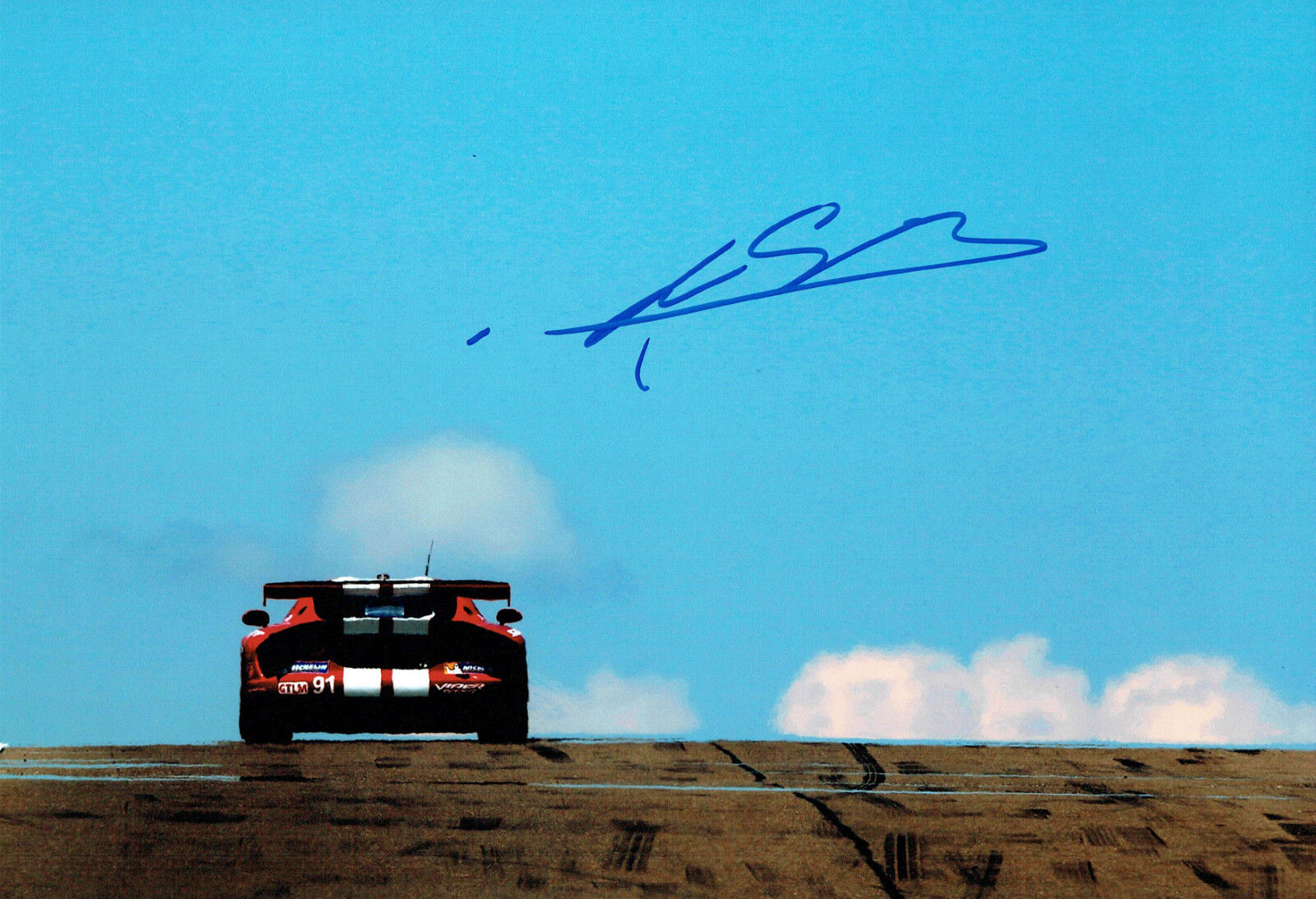 Marc GOOSSENS SIGNED 12x8 Photo Poster painting AFTAL Autograph COA Dodge Viper Driver