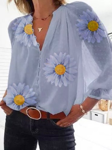 Casual V Neck Shirts & Tops