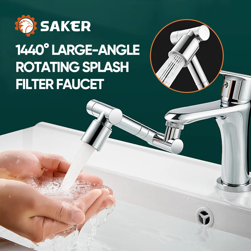 SAKER® 1440° Large-Angle Rotating Splash Filter Faucet