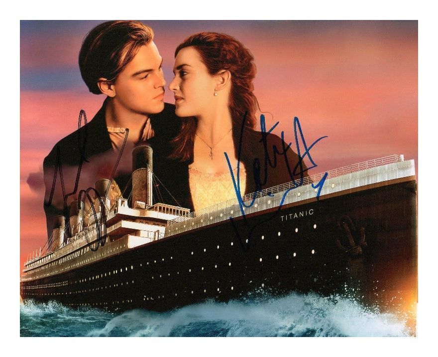 TITANIC - DICAPRIO & WINSLET AUTOGRAPHED SIGNED A4 PP POSTER Photo Poster painting PRINT