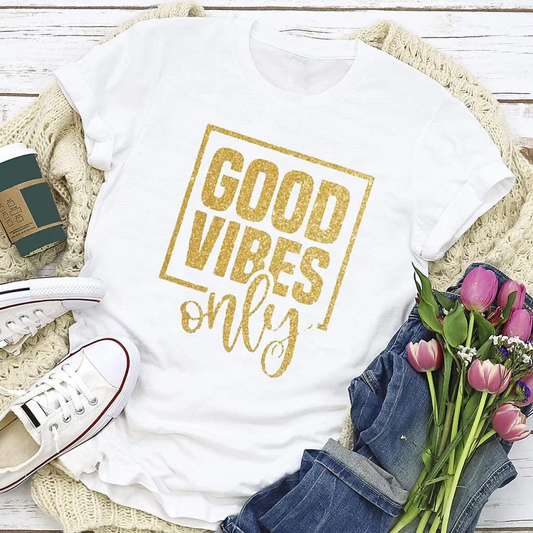 Good Vibes Only T-shirt Tee --Annaletters