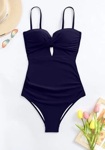 Push Up Wrap One Piece Bandeau Swimsuits