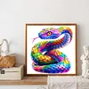 Peinture diamant de perceuse ronde serpent à échelle colorée-30 * 30cm