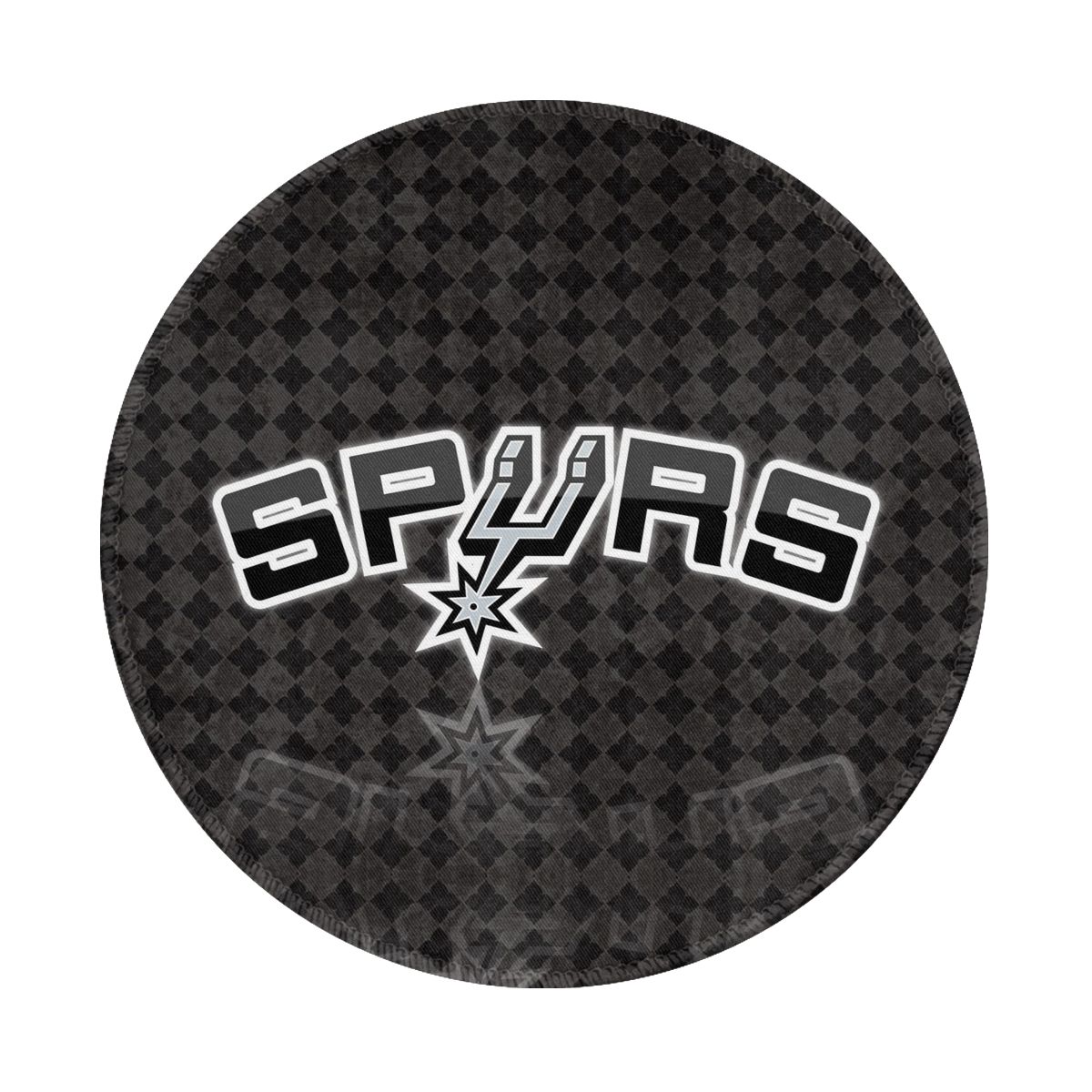 San Antonio Spurs Logo Waterproof Round Mouse Pad for Wireless Mouse