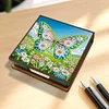 (US Local)Butterfly PU Diamond Painting Notecard Box Contains 150 Sheets of Paper
