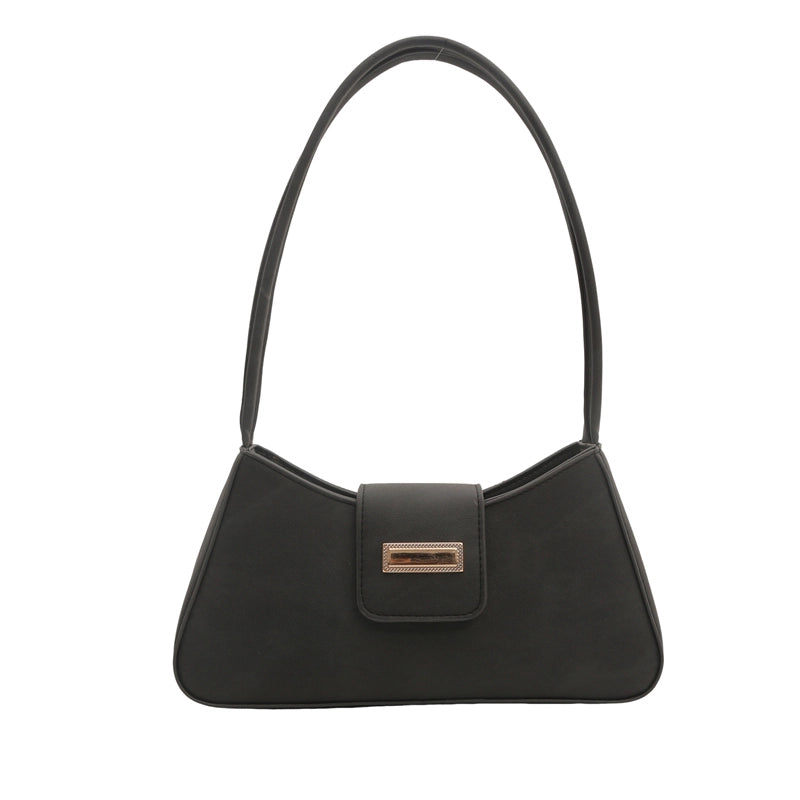 Women’s Medium Pu Leather Solid Color Streetwear Zipper Underarm Bag