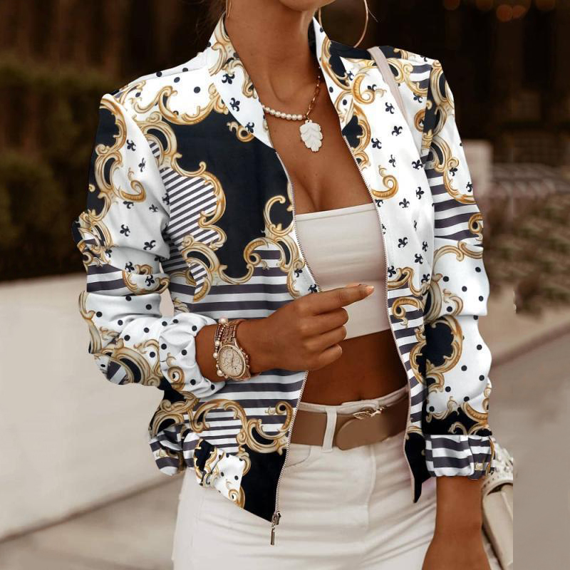 Fashion Casual Printed Short Jacket wearshes