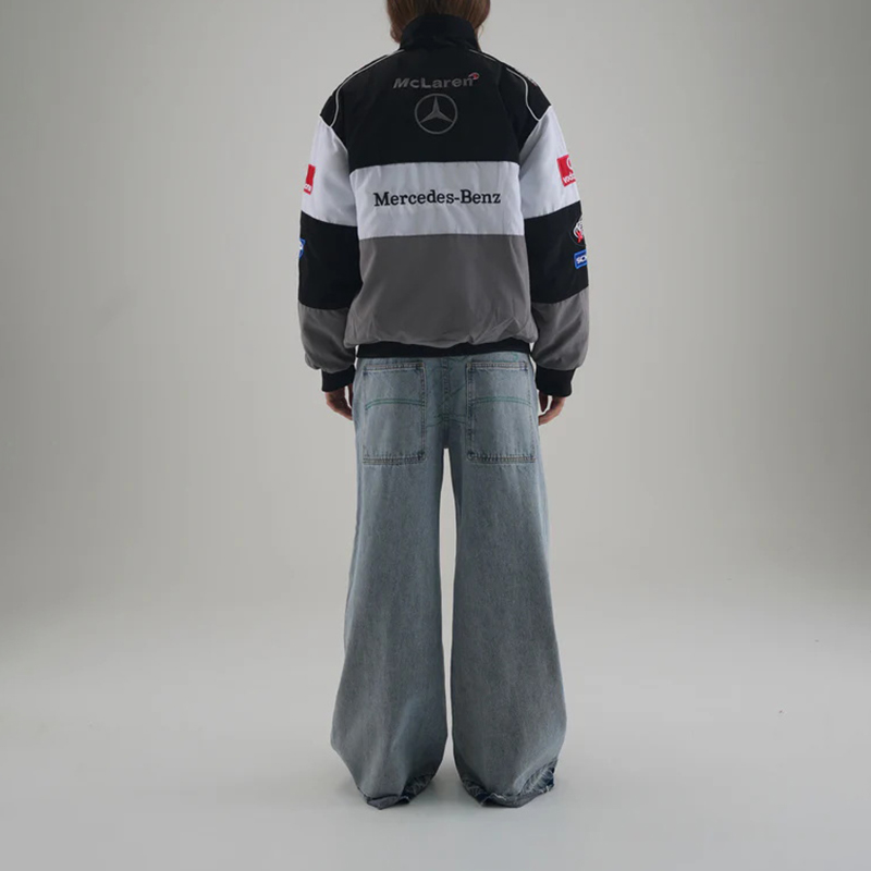 Unisex Racing Style Street Fashion Loose Racing Casual Print Jacket