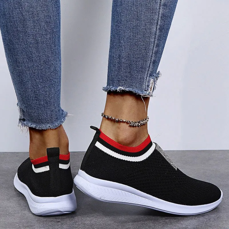 Women's Vulcanized Shoes Casual Mesh Breathable Ladies Sneakers Running Shoes Female Spring Summer Comfortable Footwear 2021 New