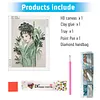 Beauty en bambou kits de peinture diamant&eacute;s partiels en forme sp&eacute;ciale de 5d DIY pour adultes d&eacute;butants d&eacute;coration int&eacute;rieure peintures de diamants 11,81x15,75 pouces