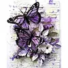 Purple Butterfly-11CT Counted Cross Stitch 40*50cm/15.75*19.69in