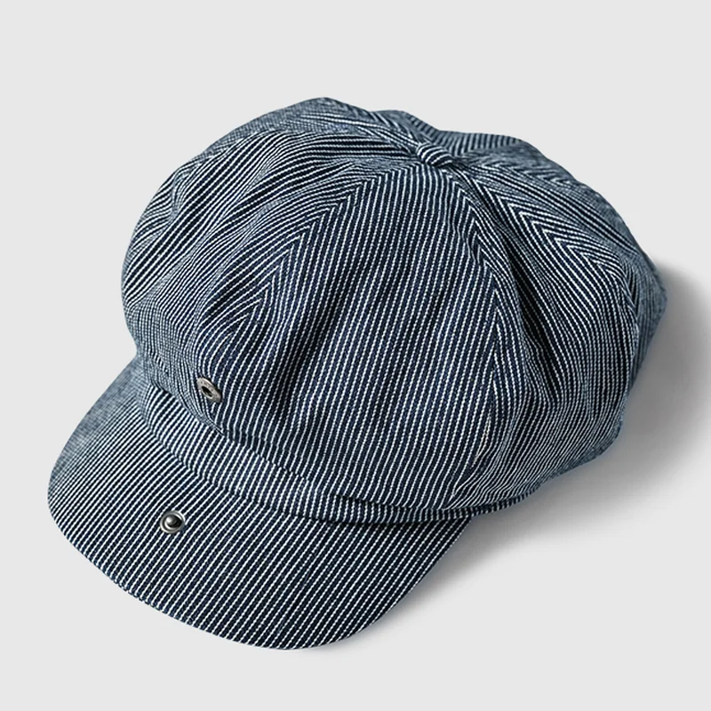 Vintage Herringbone Painter Cap Casual Hat